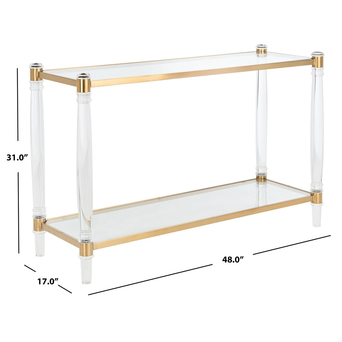 SAFAVIEH Couture Gulsina Acrylic Console Table - 48Wx17Dx31H