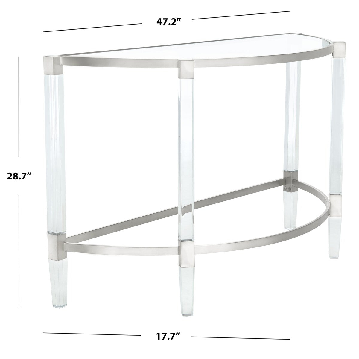 SAFAVIEH Couture Gunel Acrylic Console Table - 47.2" W x 17.7" L x 28.7" H - 47Wx18Dx29H