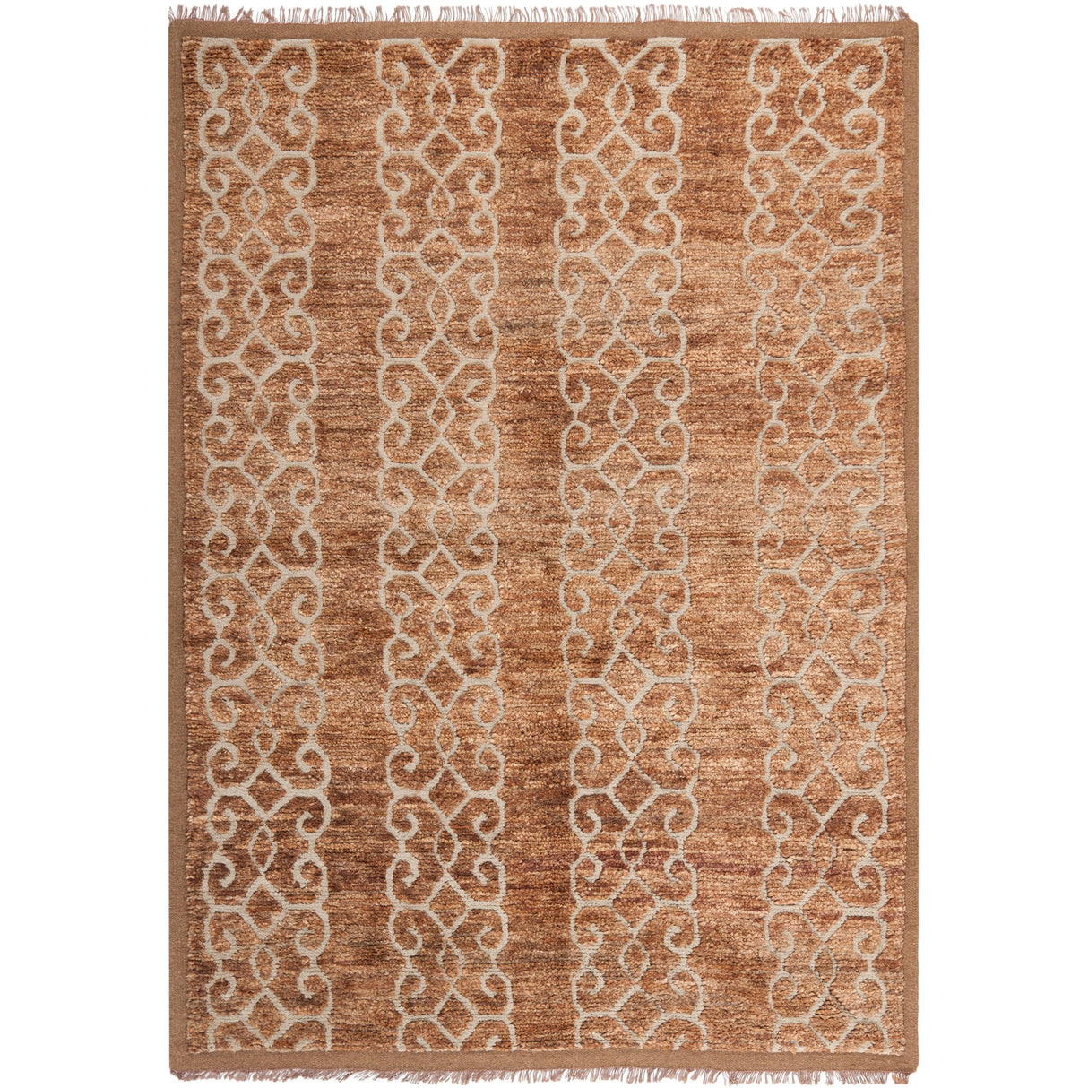 SAFAVIEH Couture Hand-Knotted Contemporary Brown Wool & Jute Rug