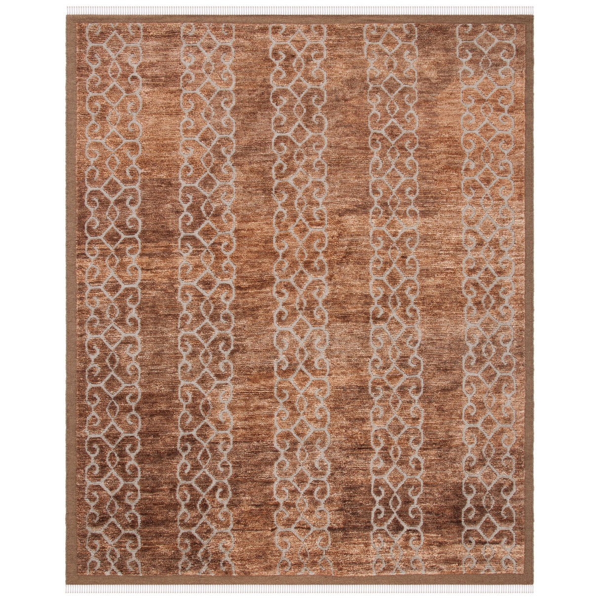 SAFAVIEH Couture Hand-Knotted Contemporary Brown Wool & Jute Rug