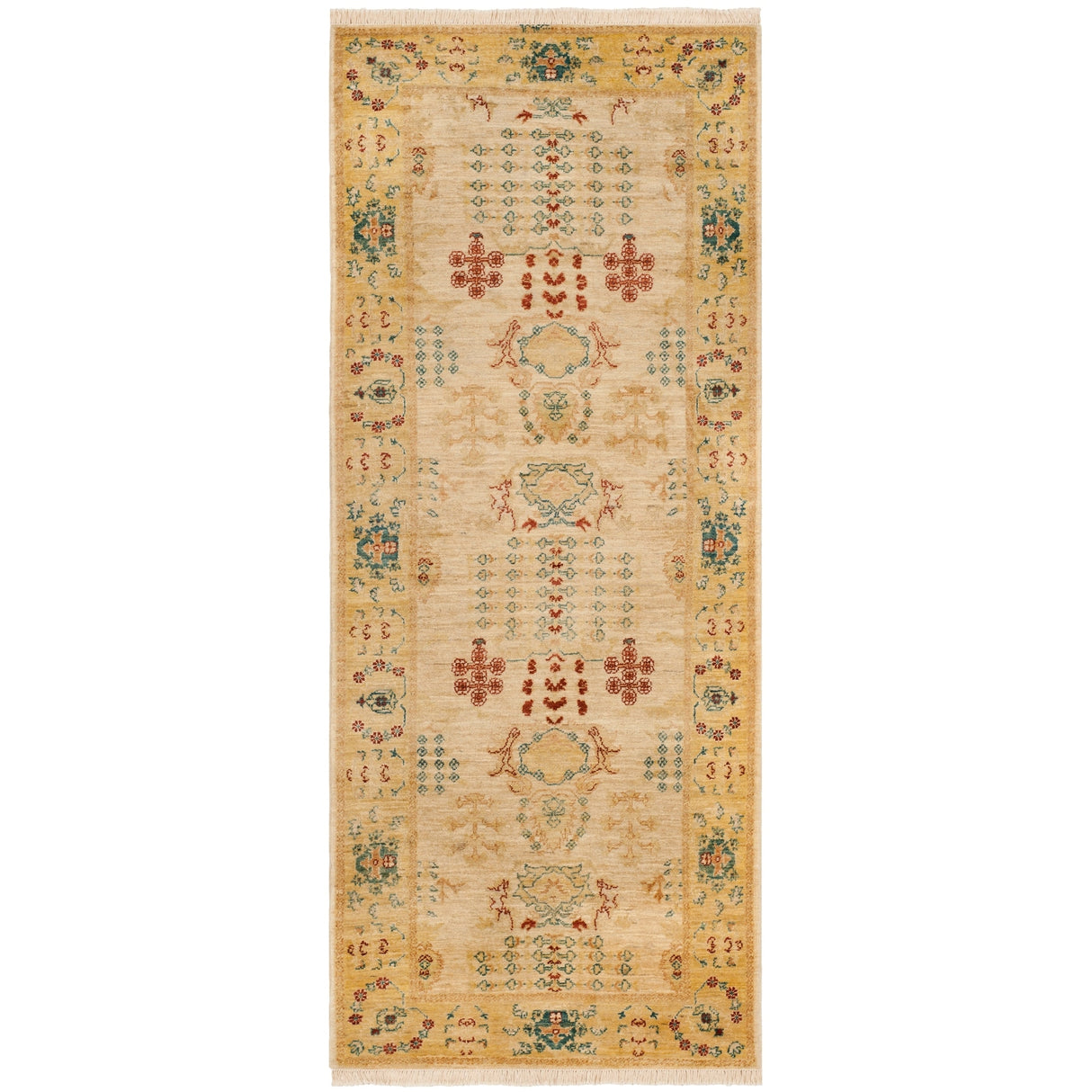 SAFAVIEH Couture Hand-knotted Peshawar Ilsabe Traditional Oriental Vegetable Dye Wool Rug with Fringe