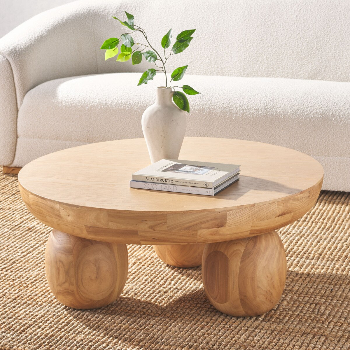 SAFAVIEH Couture Hayliette Round Wood Coffee Table - 38Wx38Dx15H