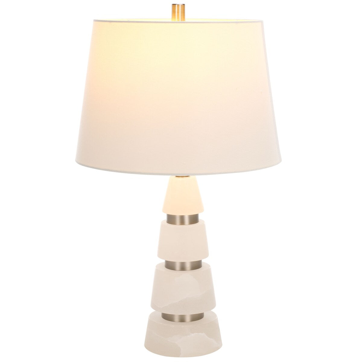 SAFAVIEH Couture Hertha Alabaster Table Lamp - 15 In W x 15 In D x 25 In H - 15Wx15Dx25H