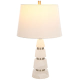 SAFAVIEH Couture Hertha Alabaster Table Lamp - 15 In W x 15 In D x 25 In H - 15Wx15Dx25H