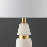 SAFAVIEH Couture Hertha Alabaster Table Lamp - 15 In W x 15 In D x 25 In H - 15Wx15Dx25H