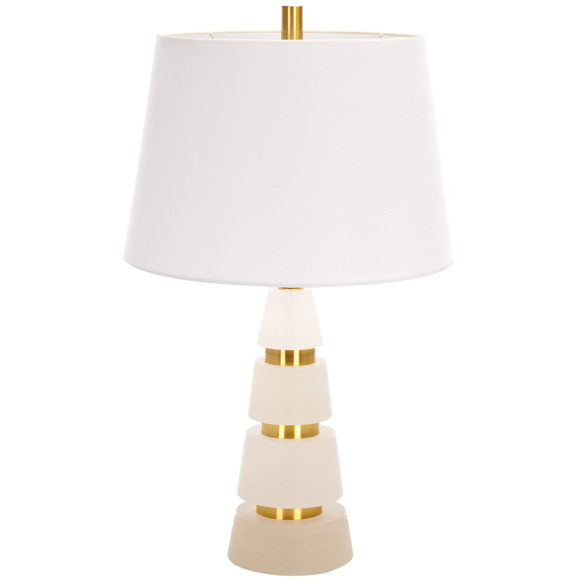 SAFAVIEH Couture Hertha Alabaster Table Lamp - 15 In W x 15 In D x 25 In H - 15Wx15Dx25H