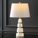 SAFAVIEH Couture Hertha Alabaster Table Lamp - 15 In W x 15 In D x 25 In H - 15Wx15Dx25H