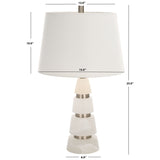 SAFAVIEH Couture Hertha Alabaster Table Lamp - 15 In W x 15 In D x 25 In H - 15Wx15Dx25H