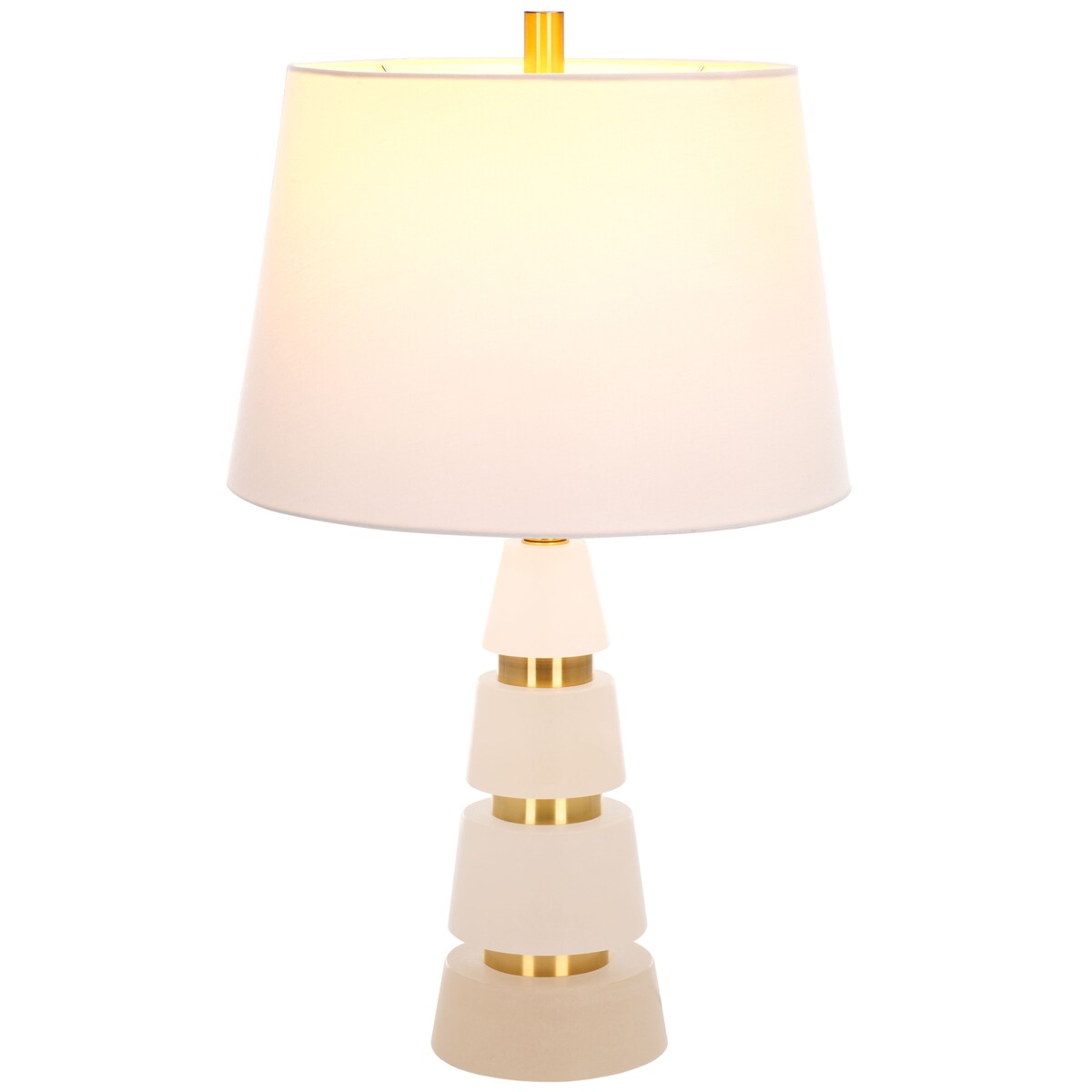 SAFAVIEH Couture Hertha Alabaster Table Lamp - 15 In W x 15 In D x 25 In H - 15Wx15Dx25H