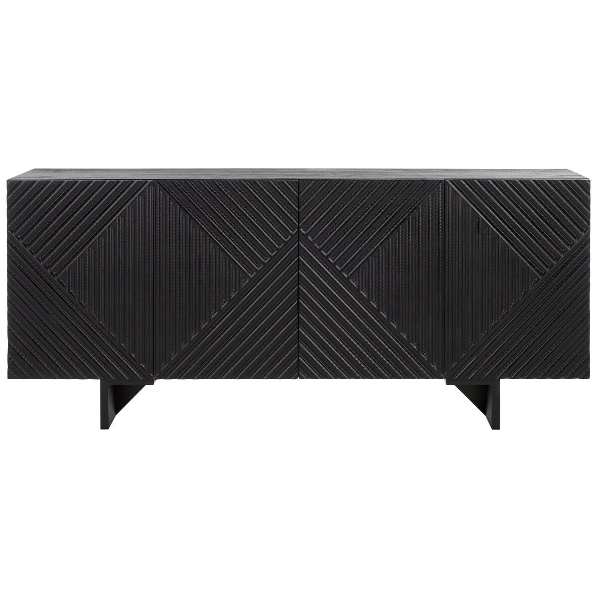 SAFAVIEH Couture Hewitt 4 Door Wood Sideboard - 68Wx18Dx30H