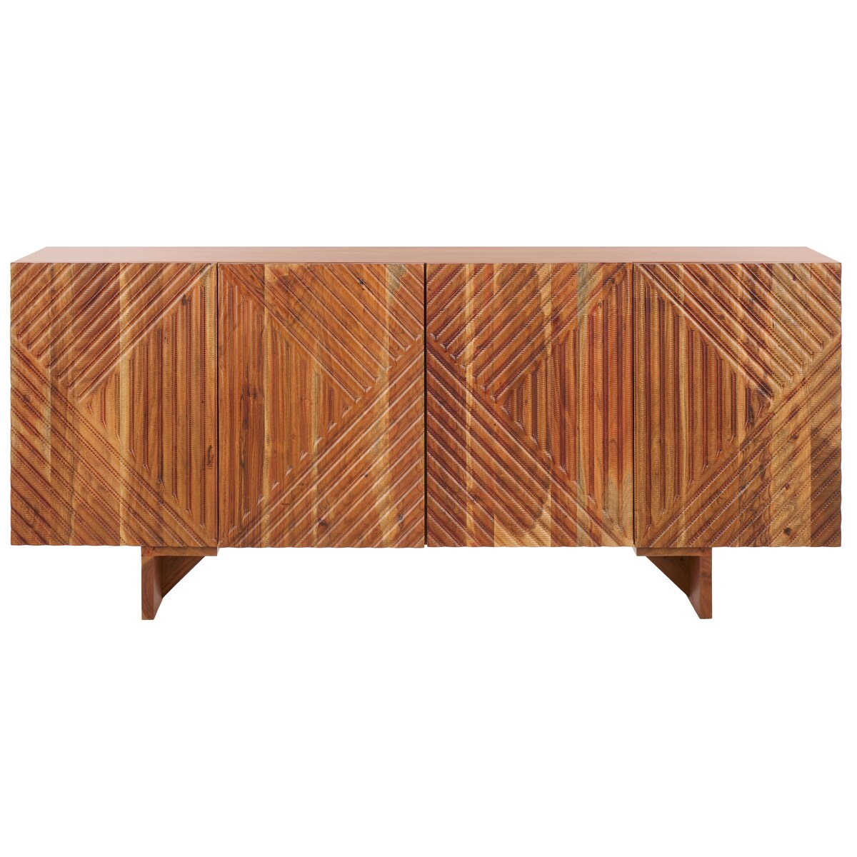 SAFAVIEH Couture Hewitt 4 Door Wood Sideboard - 68Wx18Dx30H