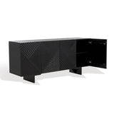 SAFAVIEH Couture Hewitt 4 Door Wood Sideboard - 68Wx18Dx30H