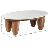 SAFAVIEH Couture Hobbes Marble Top Coffee Table - 43Wx26Dx15H