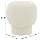 SAFAVIEH Couture Horacia Ivory Round Ottoman