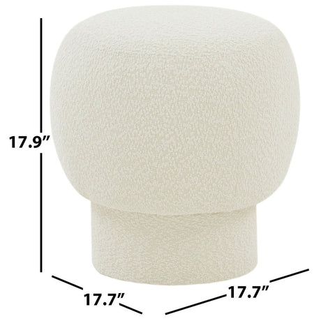 SAFAVIEH Couture Horacia Ivory Round Ottoman