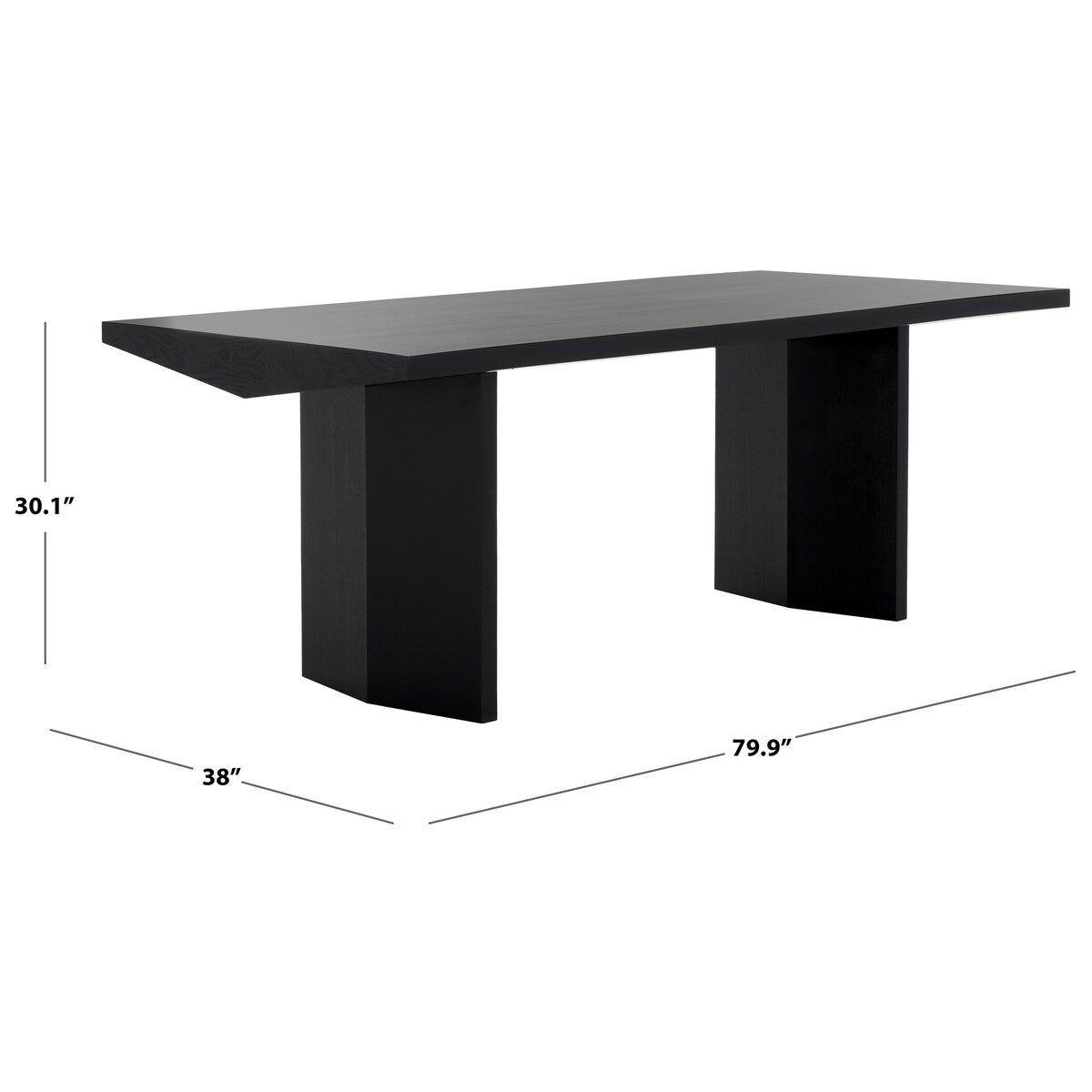 SAFAVIEH Couture Ibone Rectangular Dining Table - 80 In. W x 38 In. D x 30.1 In. H - 80Wx38Dx30H