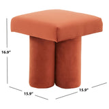 SAFAVIEH Couture Iluminada Velvet Ottoman