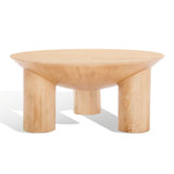 SAFAVIEH Couture Isavella Rd Wood Coffee Table - 35 In W x 35 In D x 16 In H - 35Wx35Dx16H