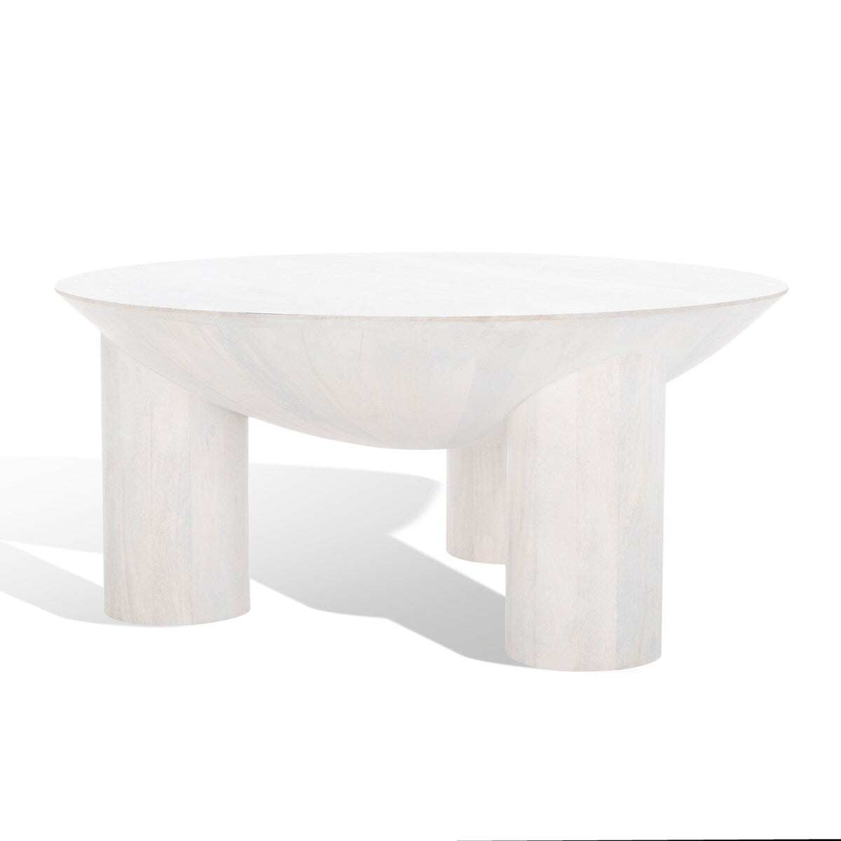 SAFAVIEH Couture Isavella Rd Wood Coffee Table - 35 In W x 35 In D x 16 In H - 35Wx35Dx16H