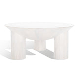 SAFAVIEH Couture Isavella Rd Wood Coffee Table - 35 In W x 35 In D x 16 In H - 35Wx35Dx16H