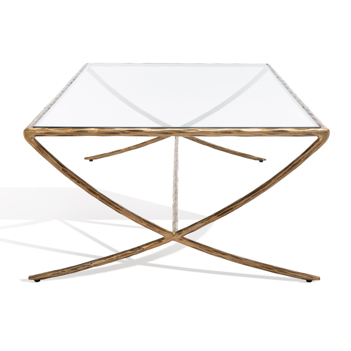 SAFAVIEH Couture Italia Rectangle Metal Coffee Table - 48 In. W x 28 In. D x 15 In. H - 48Wx28Dx15H