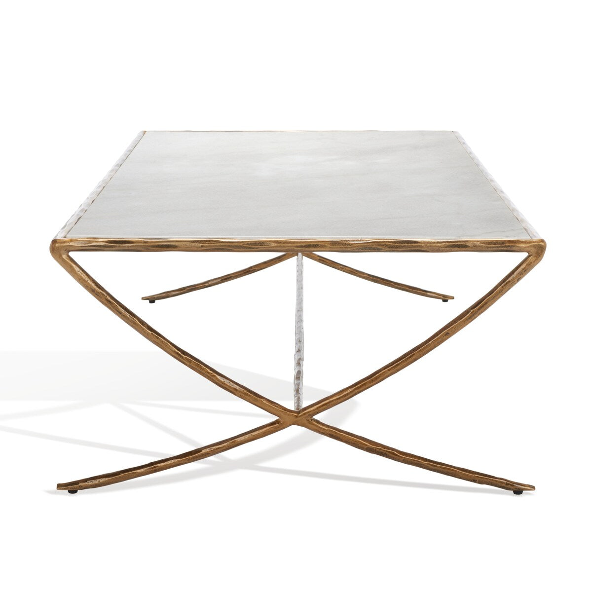 SAFAVIEH Couture Italia Rectangle Metal Coffee Table - 48 In. W x 28 In. D x 15 In. H - 48Wx28Dx15H