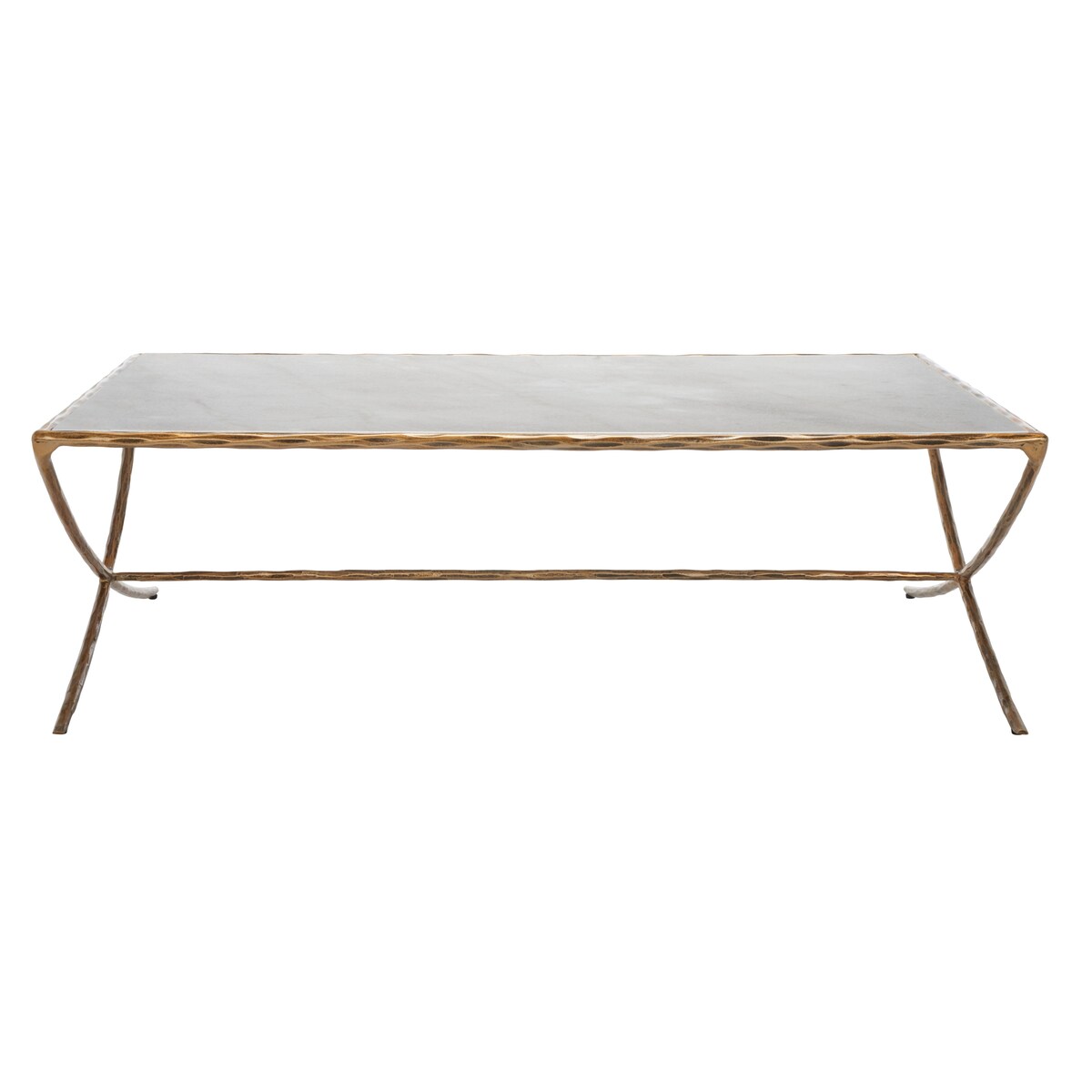 SAFAVIEH Couture Italia Rectangle Metal Coffee Table - 48 In. W x 28 In. D x 15 In. H - 48Wx28Dx15H