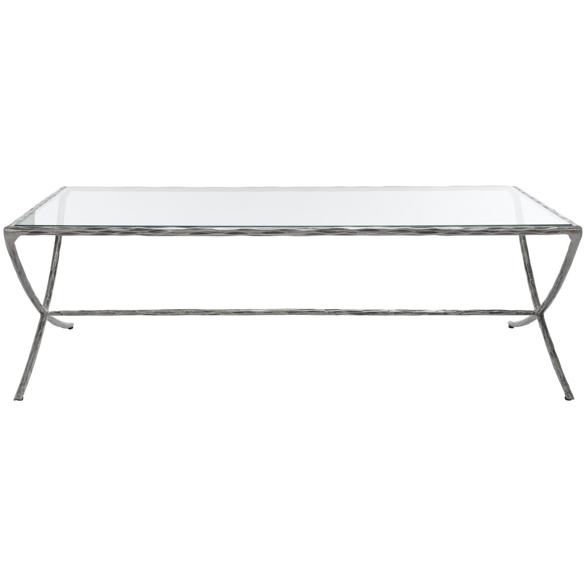 SAFAVIEH Couture Italia Rectangle Metal Coffee Table - 48 In. W x 28 In. D x 15 In. H - 48Wx28Dx15H