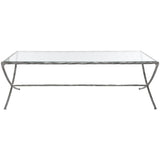 SAFAVIEH Couture Italia Rectangle Metal Coffee Table - 48 In. W x 28 In. D x 15 In. H - 48Wx28Dx15H