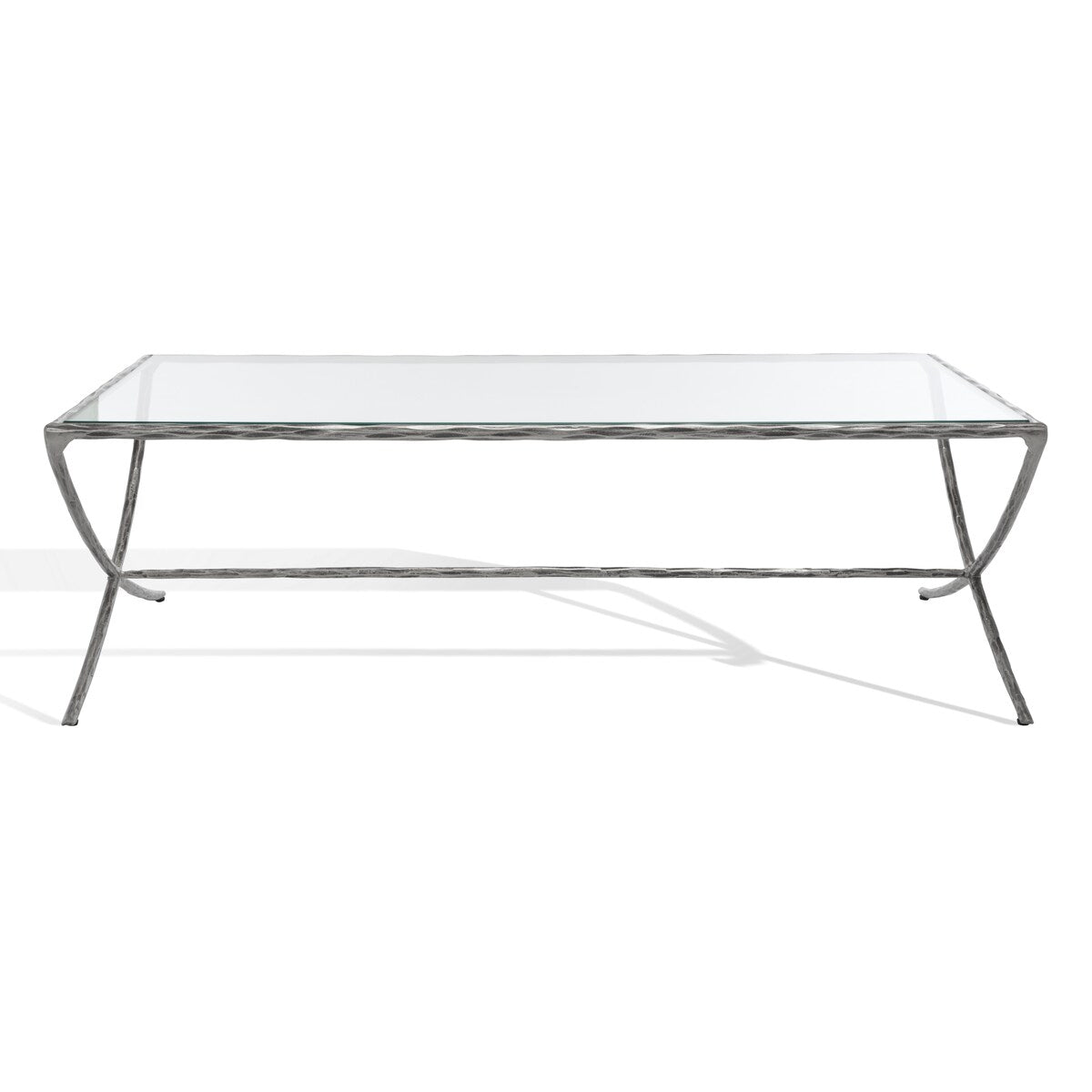 SAFAVIEH Couture Italia Rectangle Metal Coffee Table - 48 In. W x 28 In. D x 15 In. H - 48Wx28Dx15H