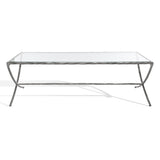 SAFAVIEH Couture Italia Rectangle Metal Coffee Table - 48 In. W x 28 In. D x 15 In. H - 48Wx28Dx15H