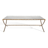 SAFAVIEH Couture Italia Rectangle Metal Coffee Table - 48 In. W x 28 In. D x 15 In. H - 48Wx28Dx15H