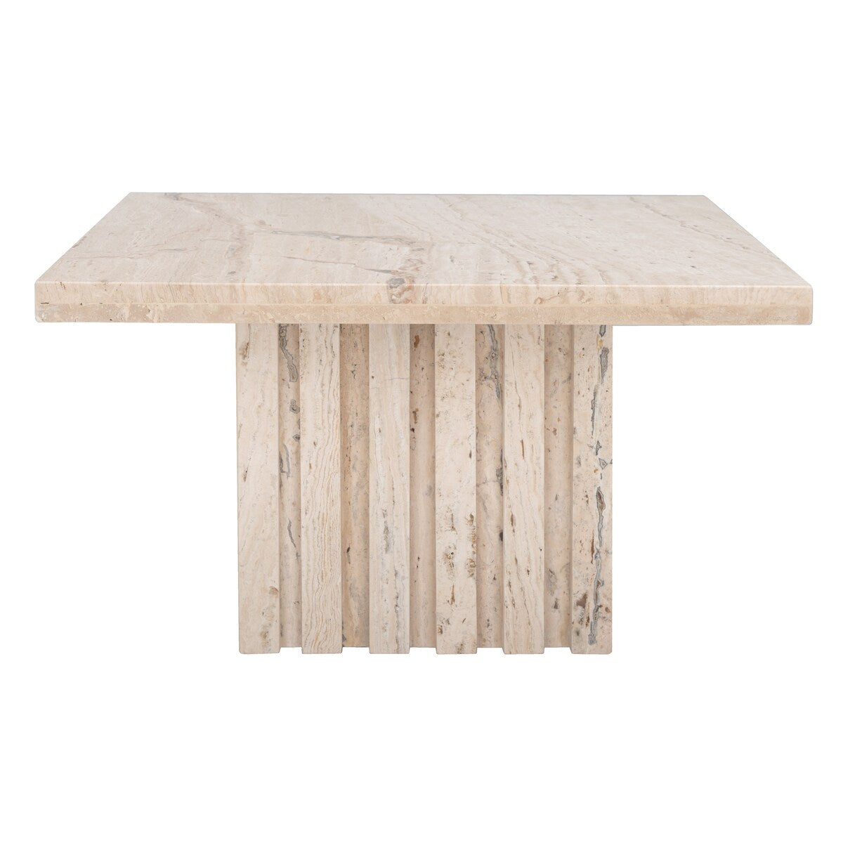 SAFAVIEH Couture Izzat Square Marble Accent Table - 21 In W x 21 In D x 12 In H - 21Wx21Dx12H