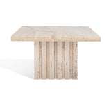 SAFAVIEH Couture Izzat Square Marble Accent Table - 21 In W x 21 In D x 12 In H - 21Wx21Dx12H