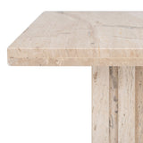 SAFAVIEH Couture Izzat Square Marble Accent Table - 21 In W x 21 In D x 12 In H - 21Wx21Dx12H