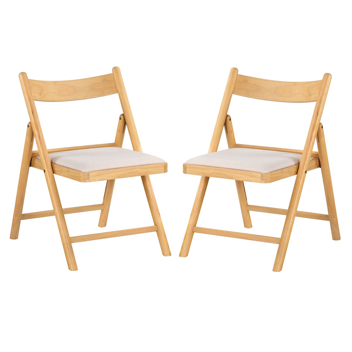 SAFAVIEH Couture Jacie Linen Seat 18-inch Folding Dining Chair [SET of 2] - 21Wx25Dx32H