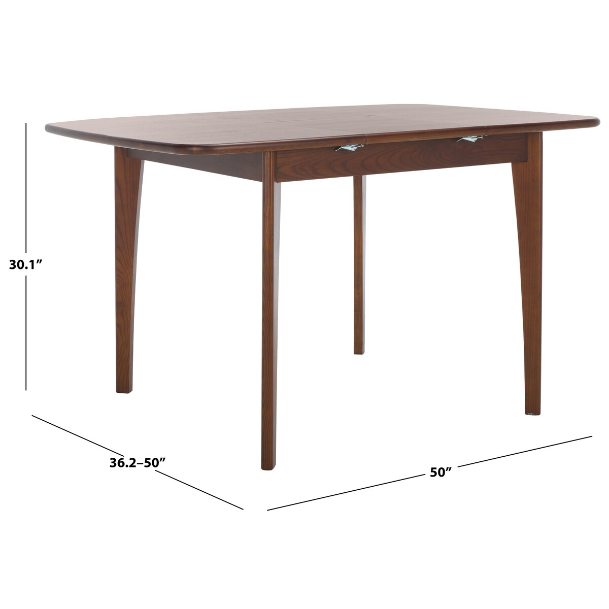 SAFAVIEH Couture Jeanick Extendable Dining Table - 50" W x 50" D x 30" H - 50Wx50Dx30H