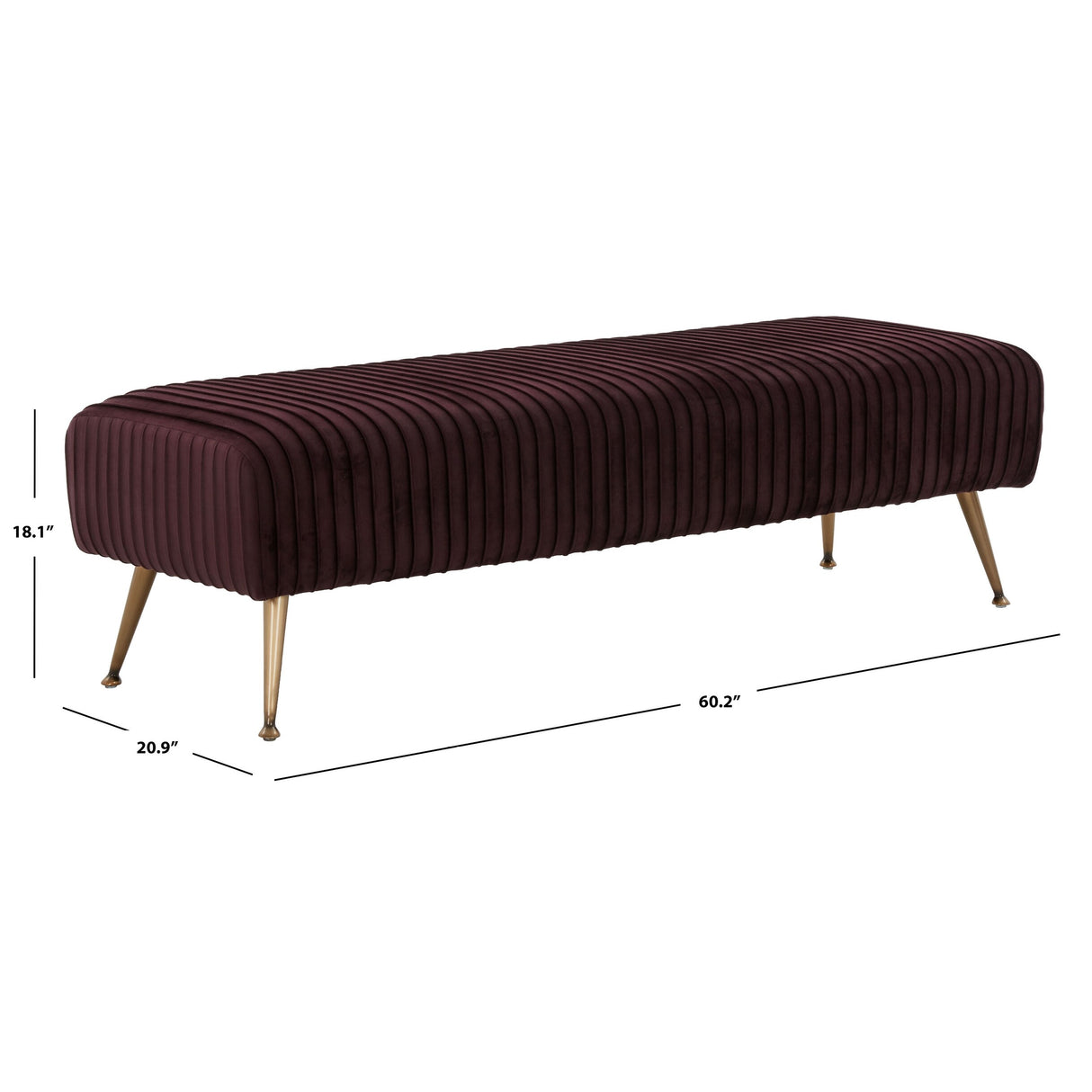 SAFAVIEH Couture Jeanmarie Bench - 60Wx21Dx18H