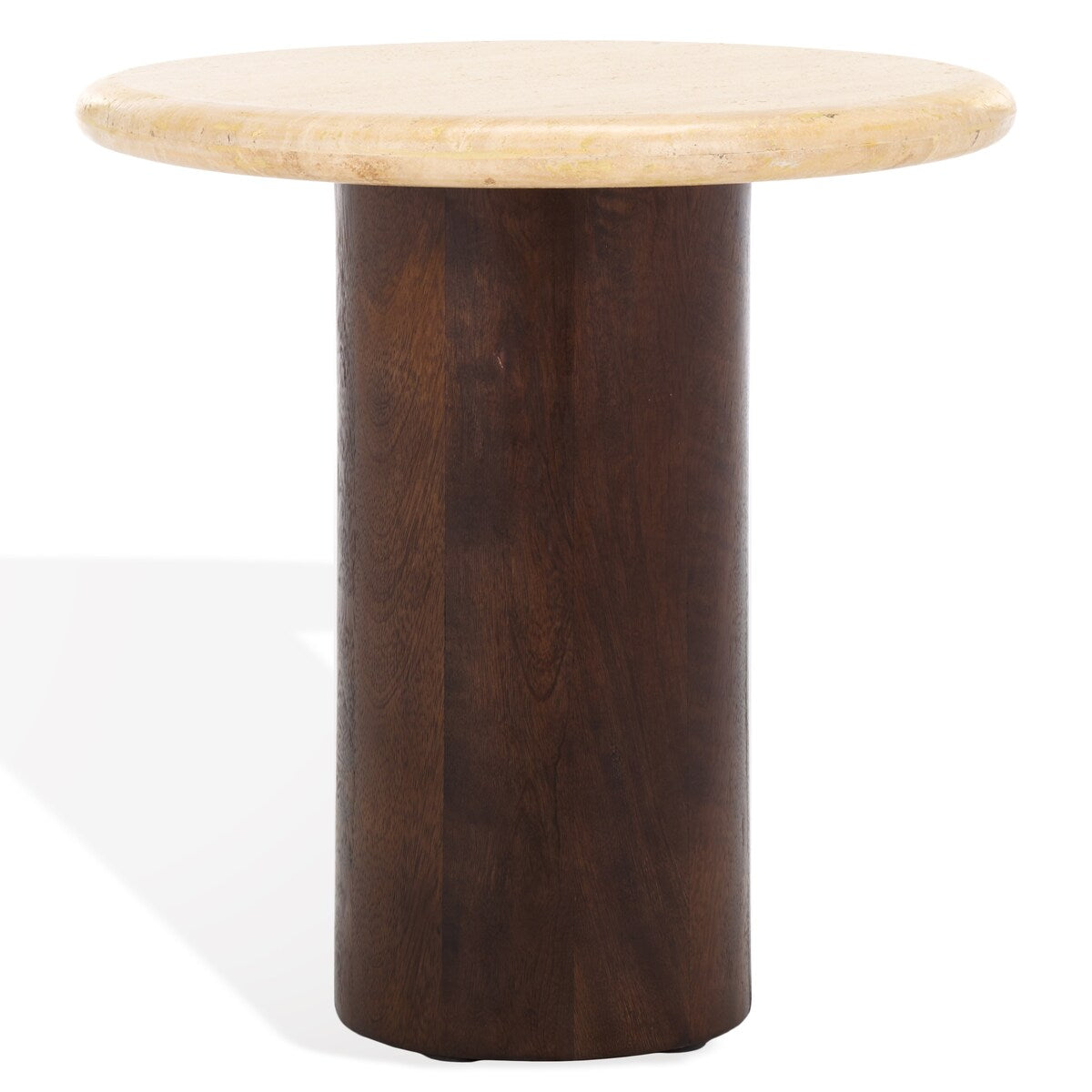 SAFAVIEH Couture Jennamira Round Travertine Table - 18Wx18Dx19H