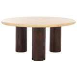 SAFAVIEH Couture Jennamira Travertine Coffe Table - 35Wx35Dx16H