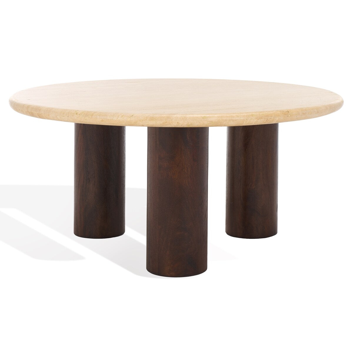 SAFAVIEH Couture Jennamira Travertine Coffe Table - 35Wx35Dx16H