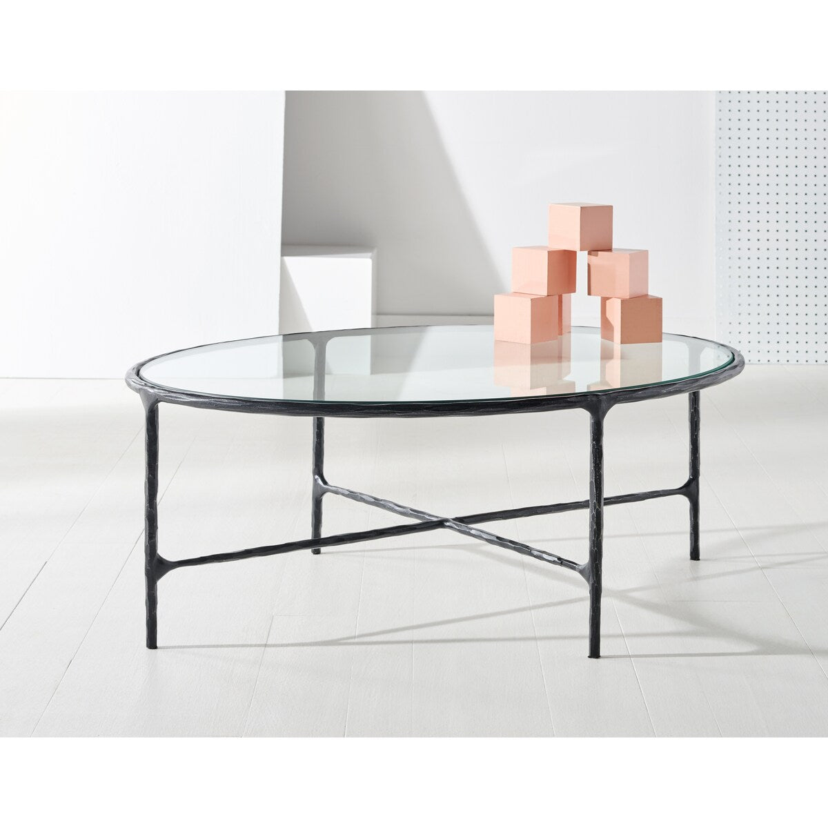 SAFAVIEH Couture Jessa Oval Metal Coffee Table - 40Wx30Dx15H