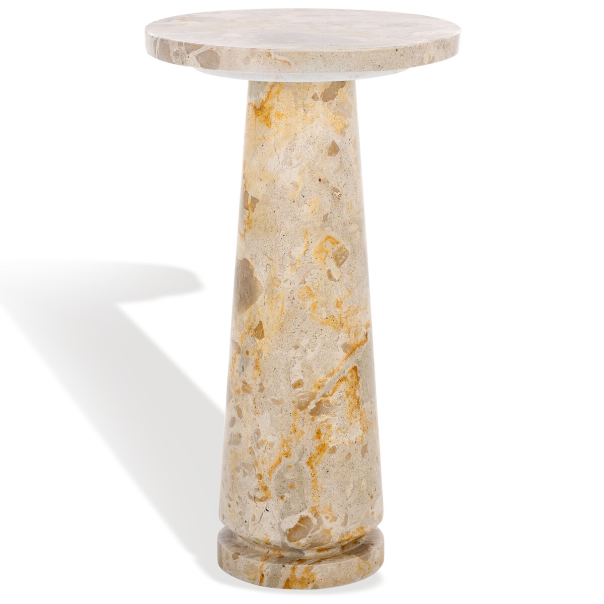 SAFAVIEH Couture Jose Round Marble Accent Table - 10Wx10Dx18H