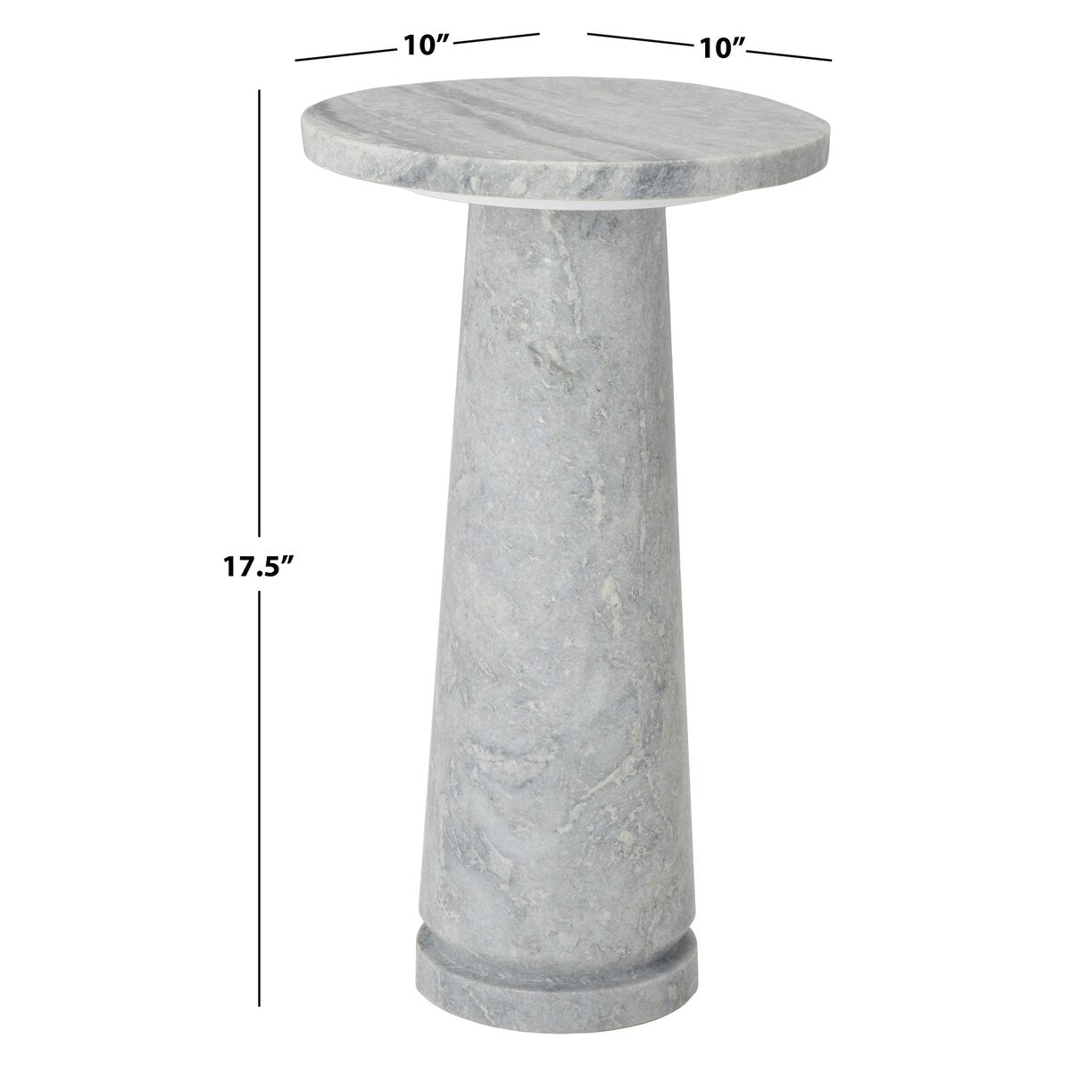 SAFAVIEH Couture Jose Round Marble Accent Table - 10Wx10Dx18H