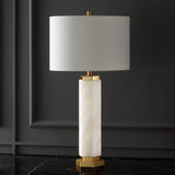 SAFAVIEH Couture Kadire Alabaster Table Lamp - 15 In W x 15 In D x 29 In H - 15Wx15Dx29H