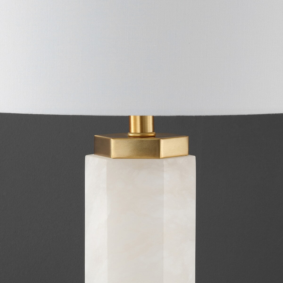 SAFAVIEH Couture Kadire Alabaster Table Lamp - 15 In W x 15 In D x 29 In H - 15Wx15Dx29H