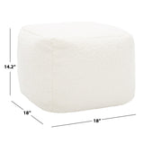 SAFAVIEH Couture Kamryn Boucle Square Ottoman Pouf