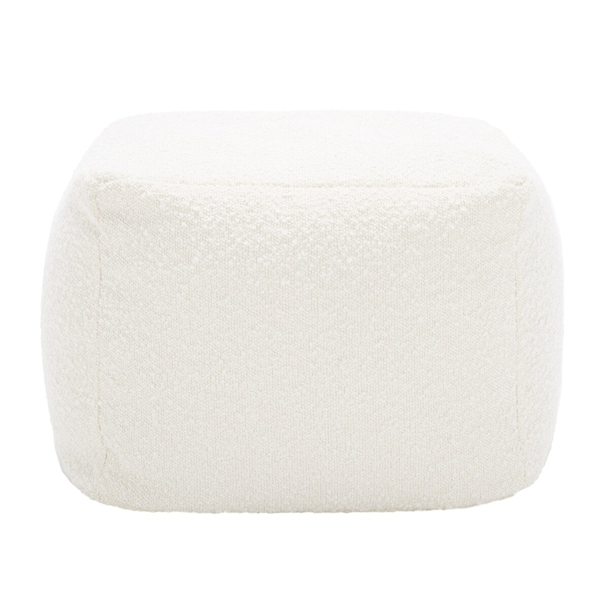 SAFAVIEH Couture Kamryn Boucle Square Ottoman Pouf