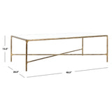 SAFAVIEH Couture Karita Rectangle Metal Coffee Table - 48" W x 28" L x 15" H - 48Wx28Dx15H