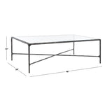 SAFAVIEH Couture Karita Rectangle Metal Coffee Table - 48" W x 28" L x 15" H - 48Wx28Dx15H